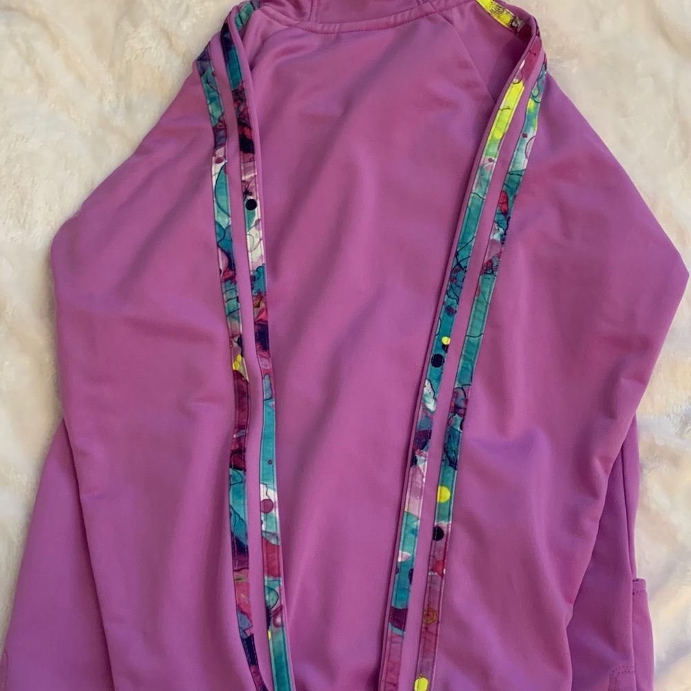 Girls Purple Adidas Jacket - Picture 2 of 4